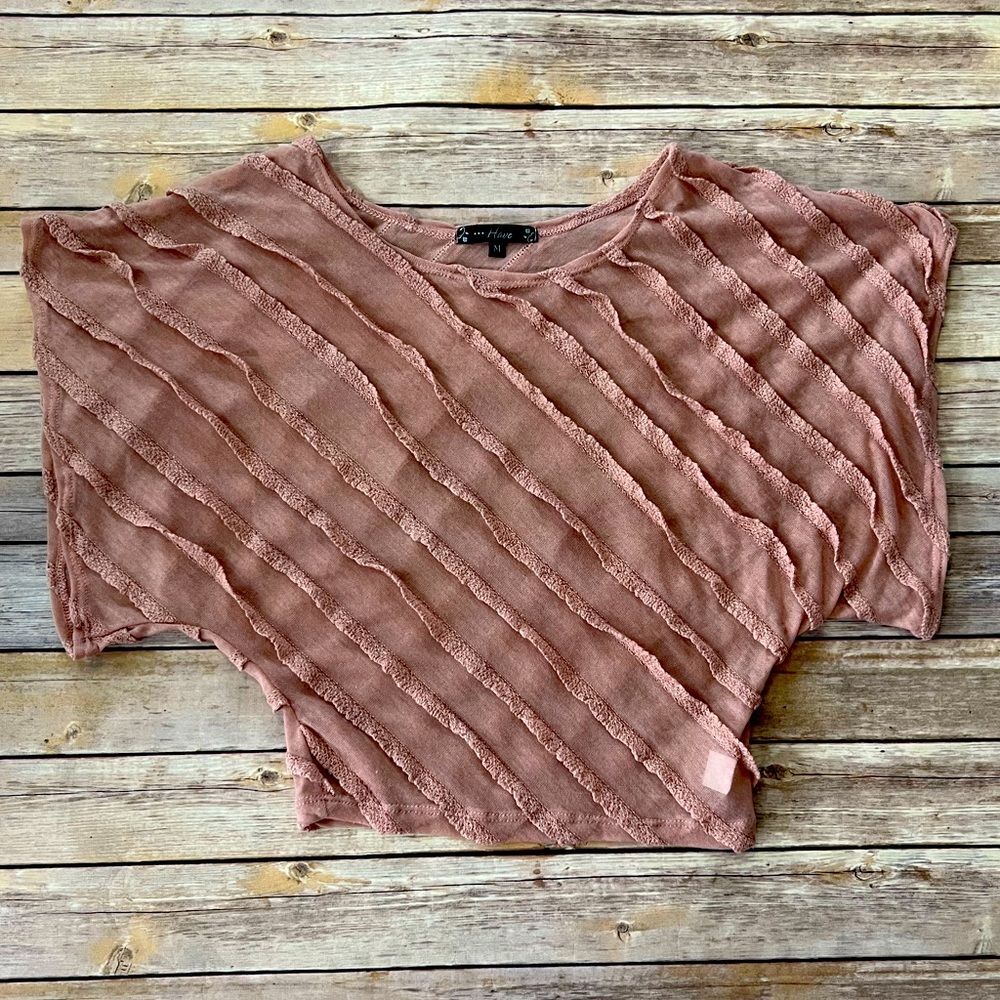 Lightweight Rosy Brown Sheer Top